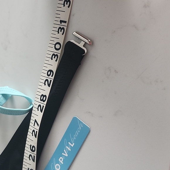 Stylish Black and Blue Women's Bikini Top is XL Bottoms are L - Picture 9 of 9